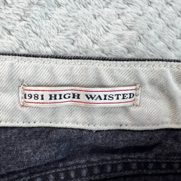 Vintage Guess Womens Jeans 1981 High Waisted Two Tone Black White Y2K Denim READ - Picture 6 of 16